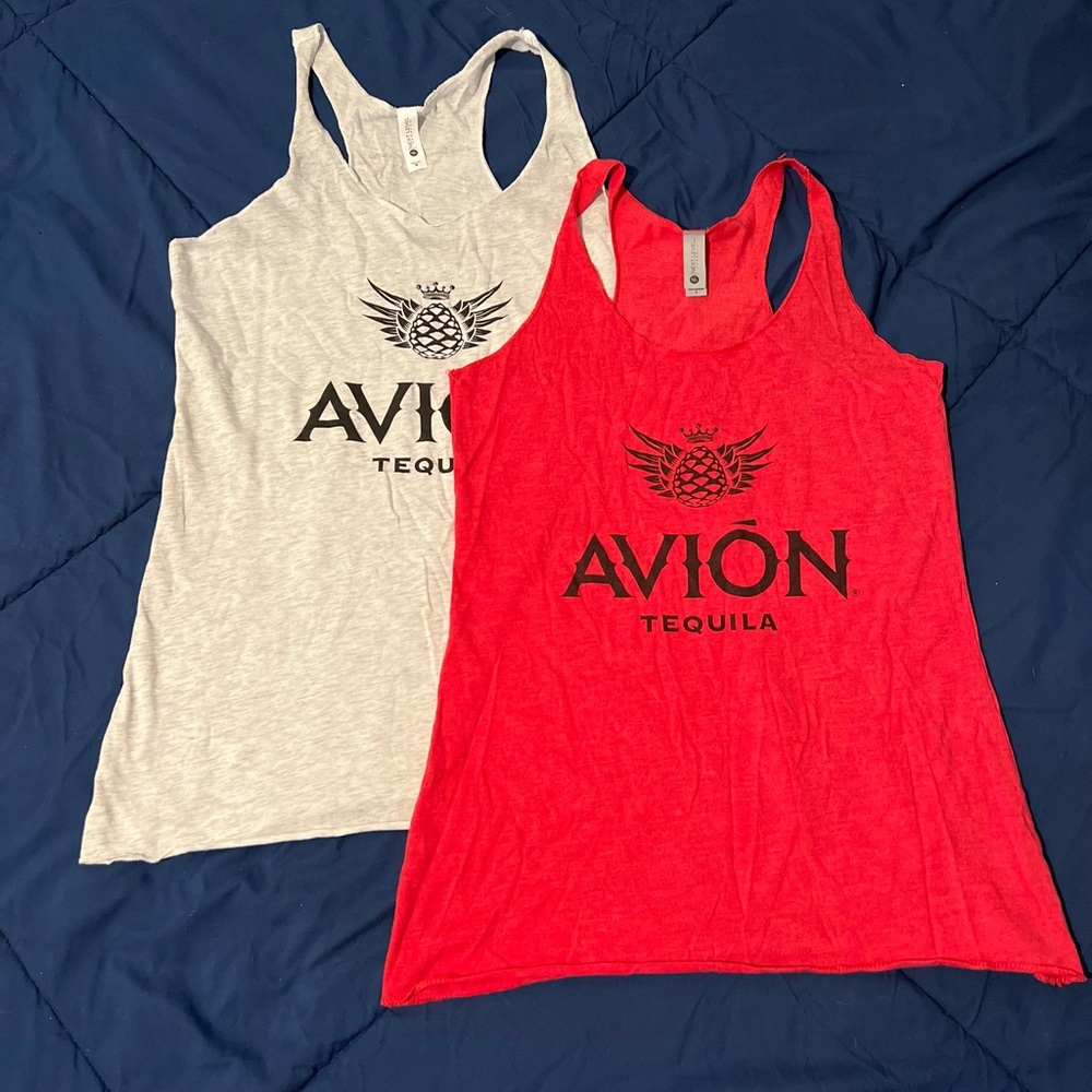 AVION Tequila Women's Tank Tops - Red and Gray